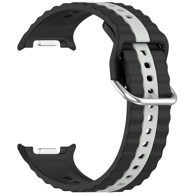 Ремінець Reframe Vertical Strip для Samsung Galaxy Watch 8 (40/44mm) / 8 Classic / Ultra (2025) - Black / Grey: фото 1 з 5