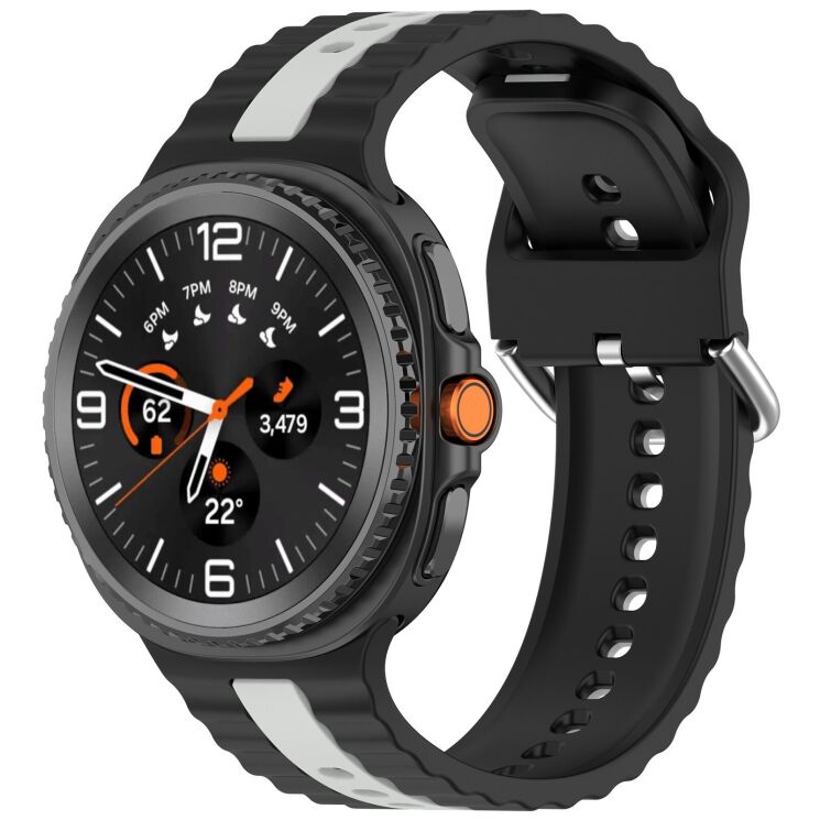 Ремінець Reframe Vertical Strip для Samsung Galaxy Watch 8 (40/44mm) / 8 Classic / Ultra (2025) - Black / Grey: фото 2 з 5