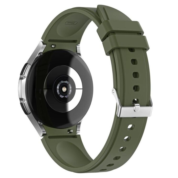 Ремешок UniCase Silicone Strap для Samsung Galaxy Watch 4 Classic (46mm) / Watch 4 Classic (42mm) / Watch 4 (40mm) / Watch 4 (44mm) - Blackish Green: фото 1 из 3