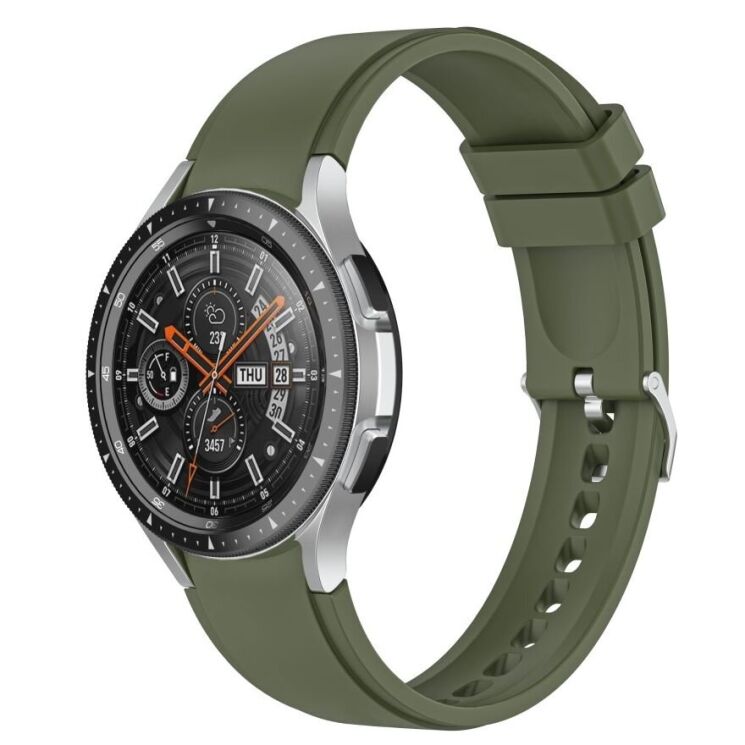 Ремешок UniCase Silicone Strap для Samsung Galaxy Watch 4 Classic (46mm) / Watch 4 Classic (42mm) / Watch 4 (40mm) / Watch 4 (44mm) - Blackish Green: фото 2 из 3