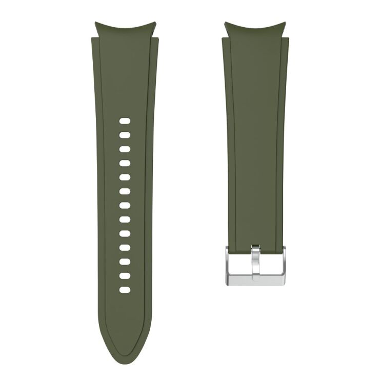 Ремешок UniCase Silicone Strap для Samsung Galaxy Watch 4 Classic (46mm) / Watch 4 Classic (42mm) / Watch 4 (40mm) / Watch 4 (44mm) - Blackish Green: фото 3 из 3