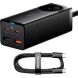 Сетевое зарядное устройство Baseus GaN3 Pro Desktop Fast Charger AC+2U+2C (65W) + кабель Type-C to Type-C (100W, 1m) PSZM000901 - Black (960204B). Фото 1 из 31
