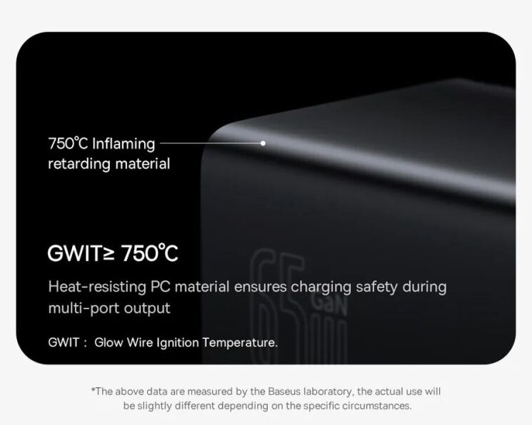 Сетевое зарядное устройство Baseus GaN3 Pro Desktop Fast Charger AC+2U+2C (65W) + кабель Type-C to Type-C (100W, 1m) PSZM000901 - Black: фото 23 из 31