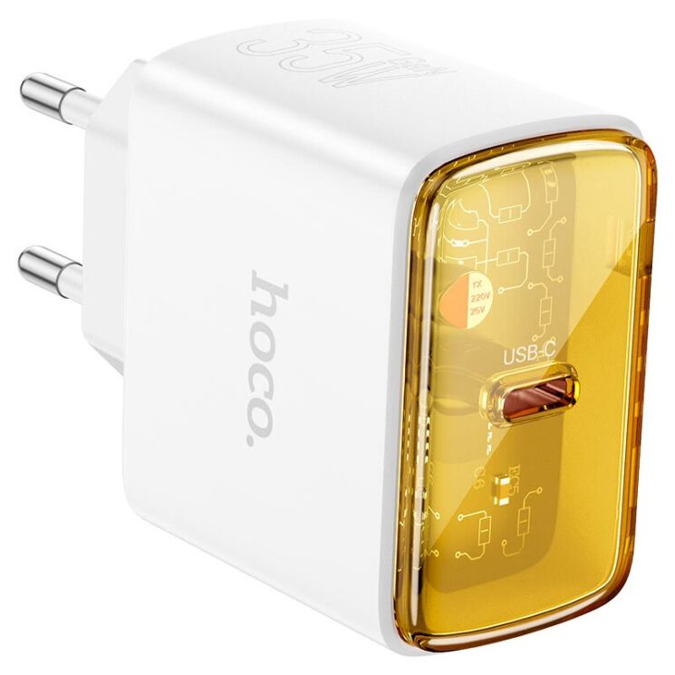 Сетевое зарядное устройство Hoco CS41A 35W + кабель Type-C to Lightning - White: фото 6 из 11