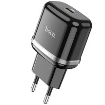 Мережевий зарядний пристрій Hoco N24 Victorius PD20W - Black: фото 1 з 6