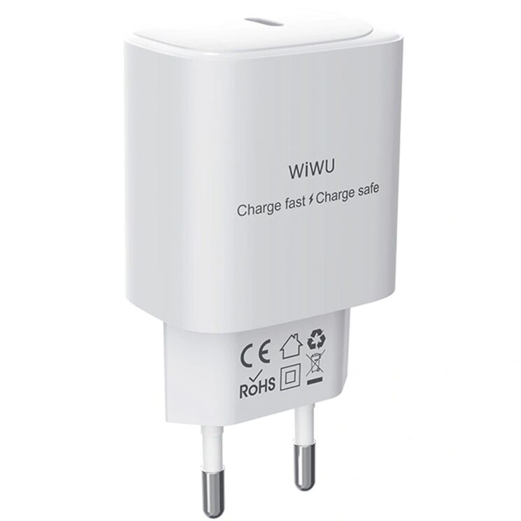 Сетевое зарядное устройство WIWU G008 Essen PD30W GaN (Type-C) - White (995671W) Сетевое зарядное устройство WIWU G008 Essen PD30W GaN (Type-C) - White: фото 2 из 12