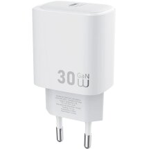 Сетевое зарядное устройство WIWU G008 Essen PD30W GaN (Type-C) - White: фото 1 из 12