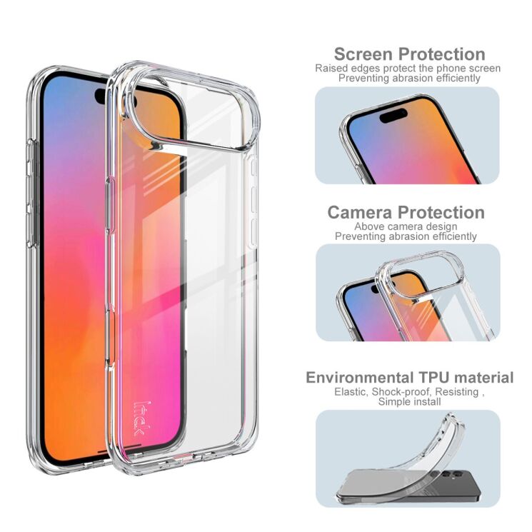 Силиконовый чехол IMAK UX-10 Series для Apple iPhone 17 Air - Transparent: фото 5 из 7