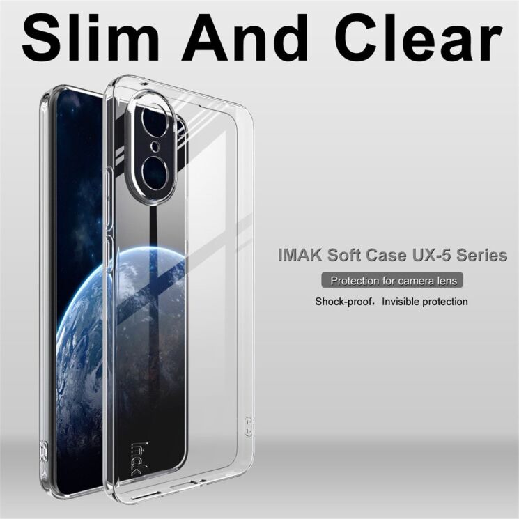 Силіконовий (TPU) чохол IMAK UX-5 Series для OnePlus Nord CE 5 / Ace 5 Racing - Transparent: фото 3 з 7