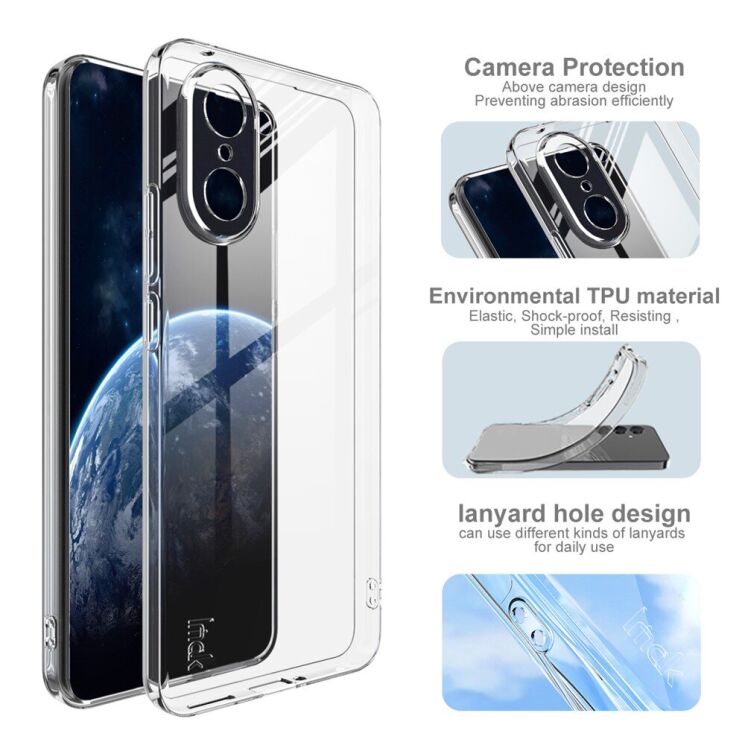 Силіконовий (TPU) чохол IMAK UX-5 Series для OnePlus Nord CE 5 / Ace 5 Racing - Transparent: фото 4 з 7