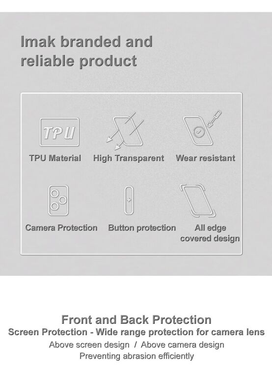 Силиконовый чехол IMAK UX-5 Series для Xiaomi Redmi 12C - Transparent: фото 6 из 10