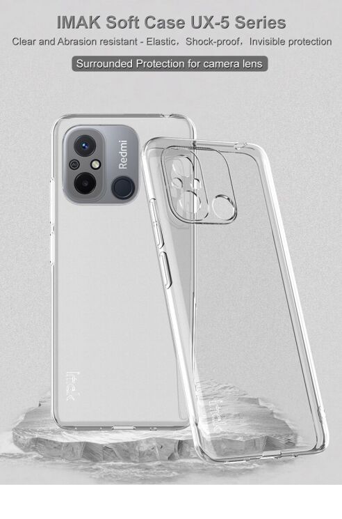 Силиконовый чехол IMAK UX-5 Series для Xiaomi Redmi 12C - Transparent: фото 5 из 10