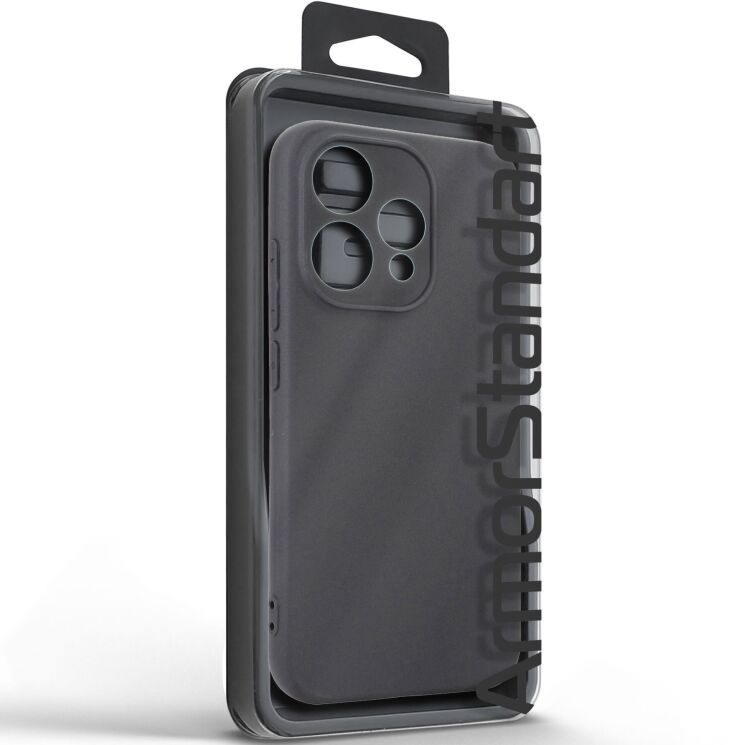 Силиконовый (TPU) чехол ArmorStandart Matte Slim Fit для OPPO Reno 15 - Black: фото 3 из 5