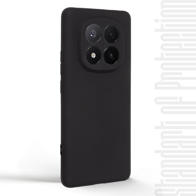 Силиконовый (TPU) чехол ArmorStandart Matte Slim Fit для Xiaomi Redmi Note 14 Pro Plus - Black: фото 2 из 5