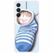 Силиконовый (TPU) чехол Deexe Life Style для Samsung Galaxy A25 (A256) - Socks and Cat (344968J)