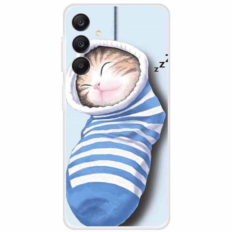 Силиконовый (TPU) чехол Deexe Life Style для Samsung Galaxy A25 (A256) - Socks and Cat: фото 1 из 3