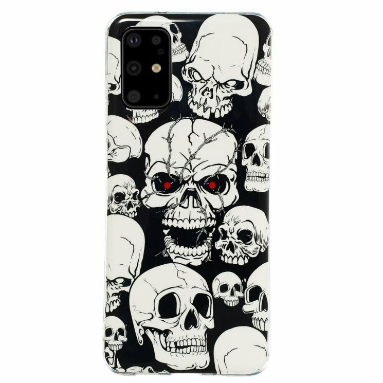 Силиконовый (TPU) чехол Deexe LumiCase для Samsung Galaxy S20 Plus (G985) - Cool Skulls: фото 2 из 7