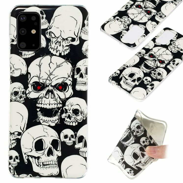Силиконовый (TPU) чехол Deexe LumiCase для Samsung Galaxy S20 Plus (G985) - Cool Skulls: фото 1 из 7