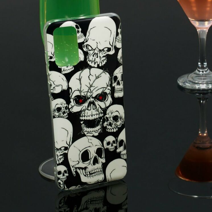 Силиконовый (TPU) чехол Deexe LumiCase для Samsung Galaxy S20 Plus (G985) - Cool Skulls: фото 6 из 7