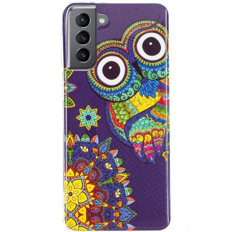 Силиконовый (TPU) чехол Deexe LumiCase для Samsung Galaxy S21 FE (G990) - Owl: фото 2 из 4