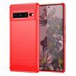 Силиконовый (TPU) чехол MOFI Carbon Fiber для Google Pixel 7 Pro - Red (308266R)