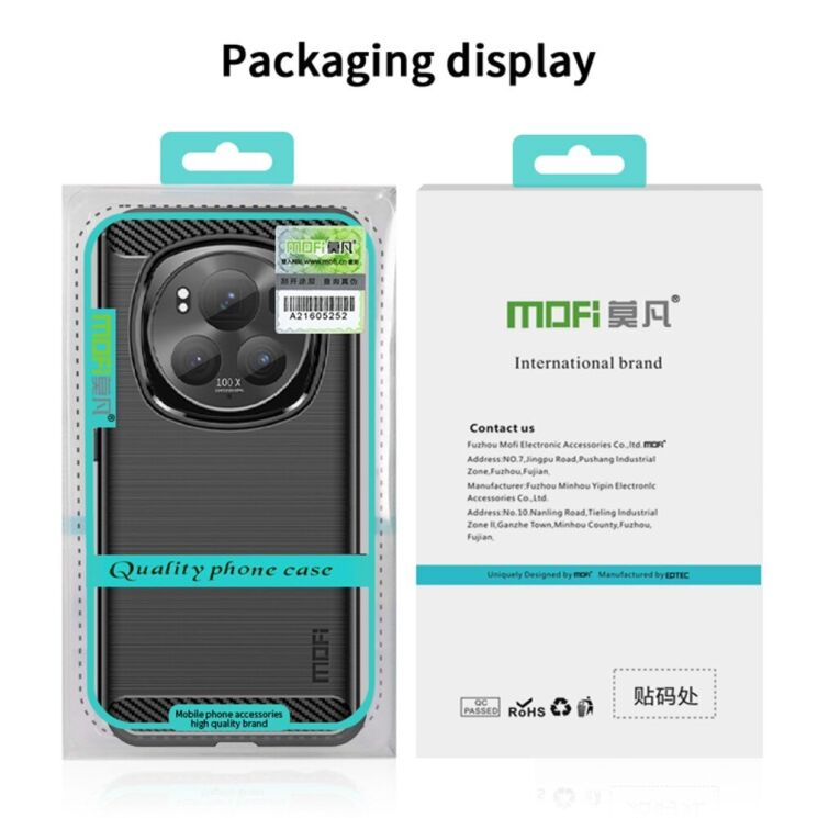 Силиконовый (TPU) чехол MOFI Carbon Fiber для Honor Magic 6 Pro - Black: фото 9 из 9