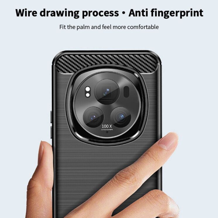 Силиконовый (TPU) чехол MOFI Carbon Fiber для Honor Magic 6 Pro - Black: фото 7 из 9