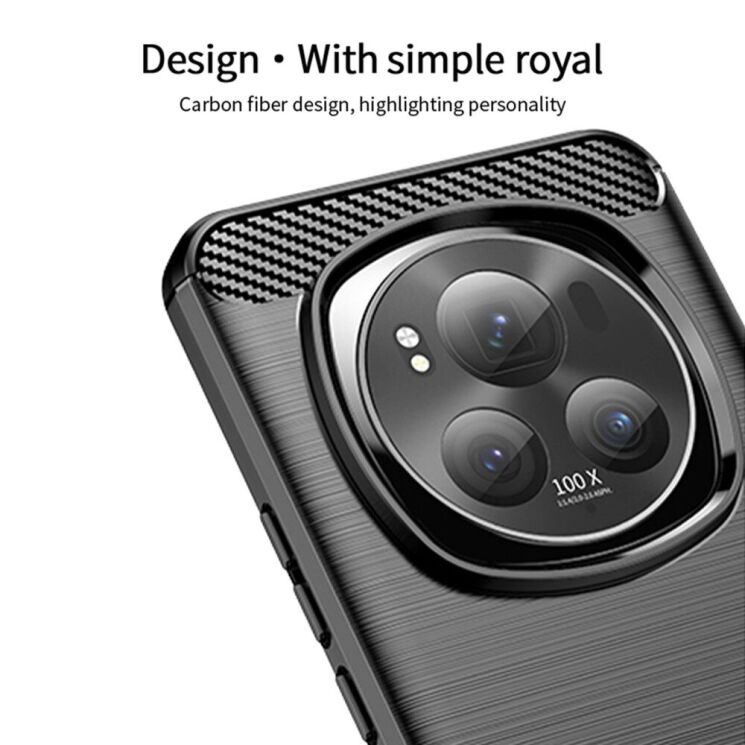 Силиконовый (TPU) чехол MOFI Carbon Fiber для Honor Magic 6 Pro - Black: фото 4 из 9