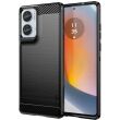 Силиконовый (TPU) чехол MOFI Carbon Fiber для Motorola Moto G85 - Black (357022B)
