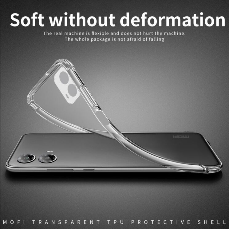 Силиконовый (TPU) чехол MOFI Thin Guard для Motorola Moto G35 - Transparent: фото 4 из 9