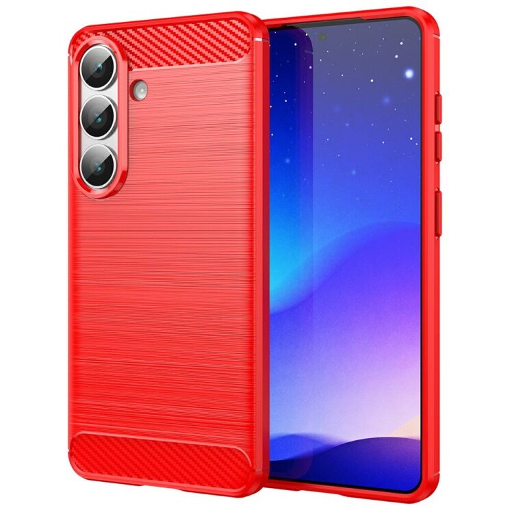 Силиконовый (TPU) чехол UniCase Carbon для Samsung Galaxy S26 - Red (404213R) Силиконовый (TPU) чехол UniCase Carbon для Samsung Galaxy S26 - Red: фото 1 из 8
