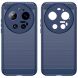 Силиконовый (TPU) чехол UniCase Carbon для Xiaomi 17 Ultra - Blue (407505L). Фото 2 из 8