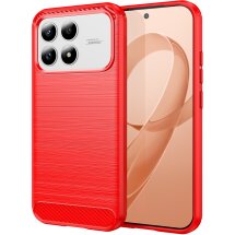 Силиконовый (TPU) чехол UniCase Carbon для Xiaomi Poco F9 Pro - Red: фото 1 из 8