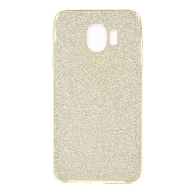 Силиконовый (TPU) чехол UniCase Glitter Cover для Samsung Galaxy J4 2018 (J400) - Gold: фото 1 из 4