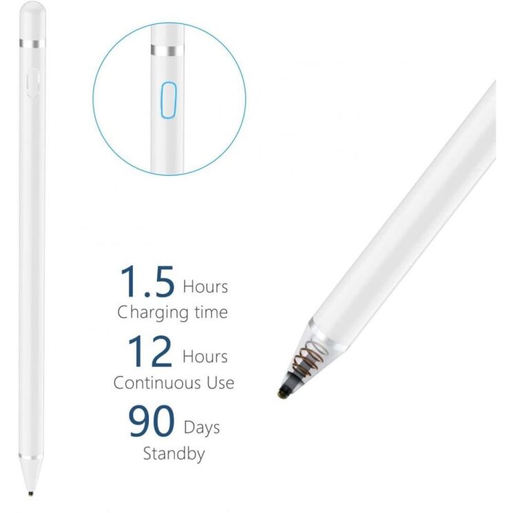 Стилус Tech-Protect Active Stylus Pen - White: фото 3 з 4