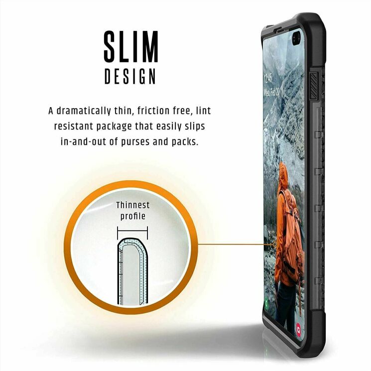 Ударопрочный чехол URBAN ARMOR GEAR Plasma для Samsung Galaxy S10 Plus (G975) 211353113131 - Ash: фото 7 з 7