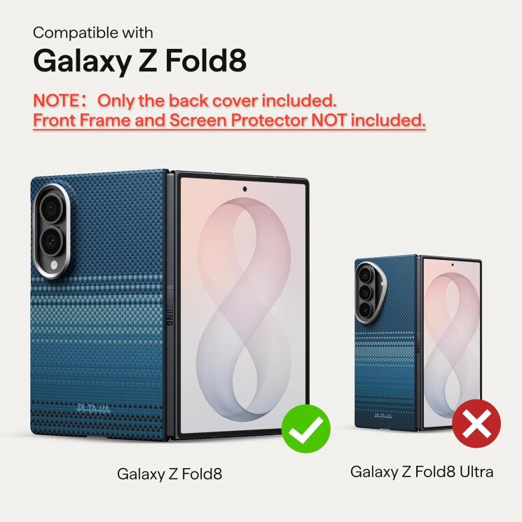 Ультратонкий чехол Pitaka Edge Case (FF) для Samsung Galaxy Fold 8 (FBWFOLD8) - Black / Grey (Twill): фото 5 из 12