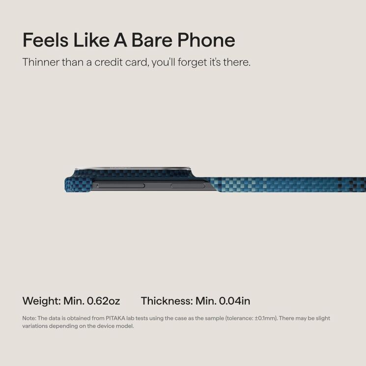 Ультратонкий чехол Pitaka Edge Case (FF) для Samsung Galaxy Fold 8 (FBWFOLD8) - Black / Grey (Twill): фото 7 из 12