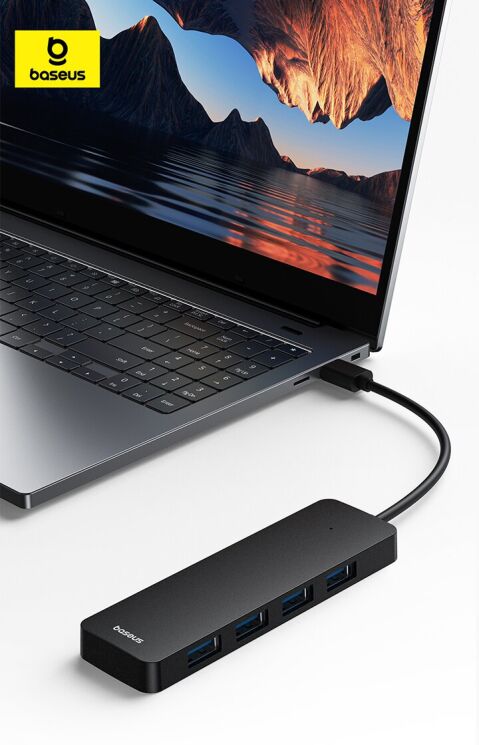 USB HUB Baseus UltraJoy Series USB to 4USB3.0 (0.5m) B0005280B811-04 - Space Gray (896482H) USB HUB Baseus UltraJoy Series USB to 4USB3.0 (0.5m) B0005280B811-04 - Space Gray: фото 7 из 15