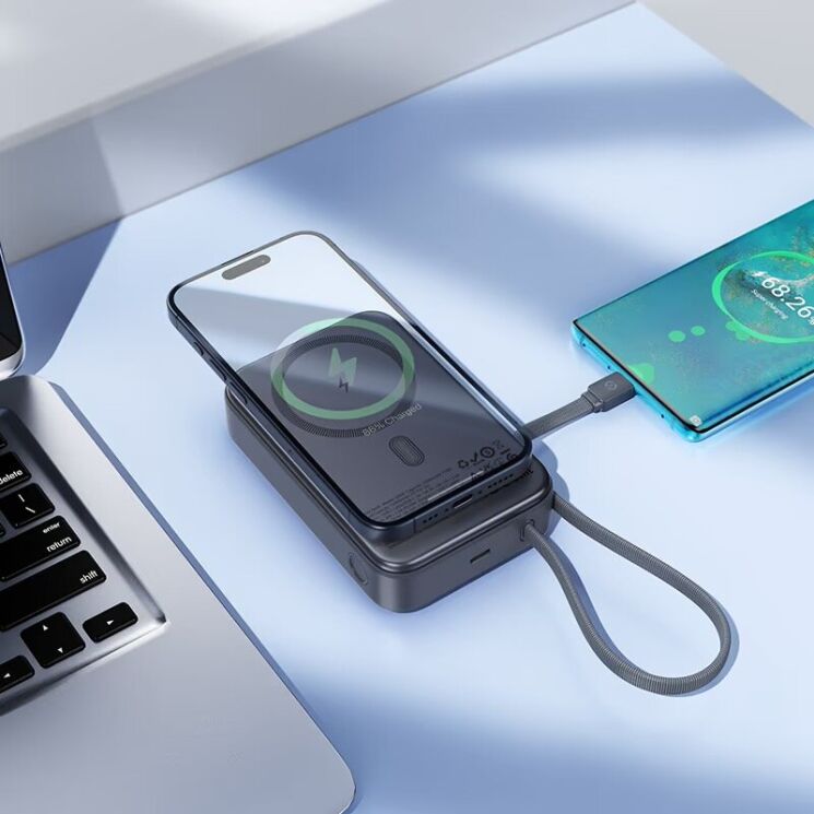 Зовнішній акумулятор Hoco Q44A PD45W (20000mAh) + кабель Type-C - Metal Gray: фото 9 з 9