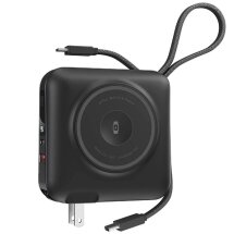 Зовнішній акумулятор WIWU Wi-P051 6 in 1 45W (15000mAh) + кабель Type-C + Lightning - Black: фото 1 з 5