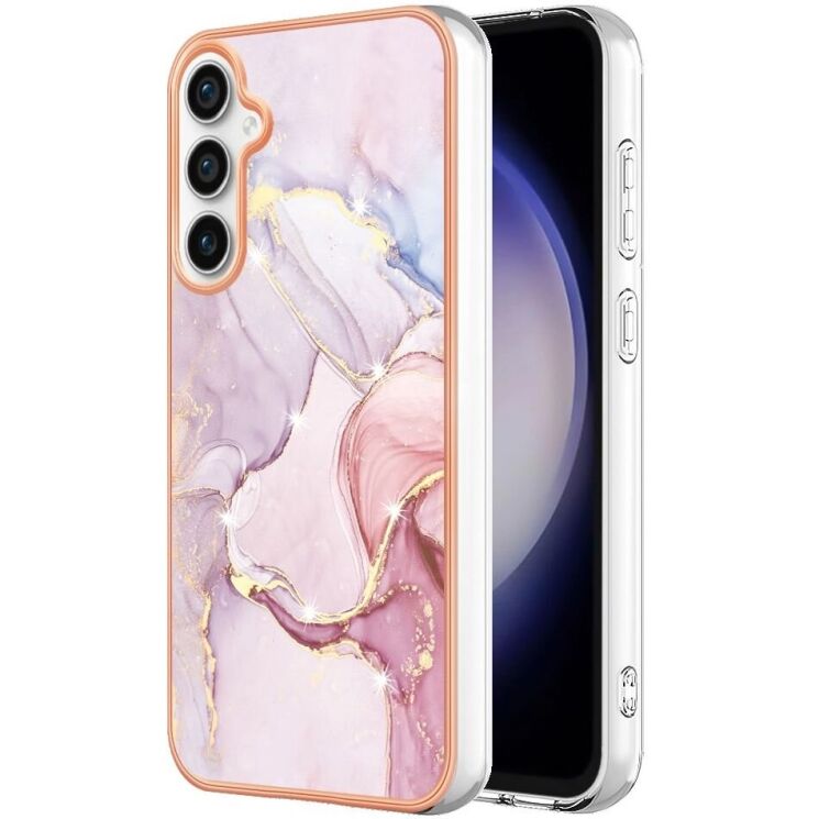 Захисний чохол Deexe Marble Case для Samsung Galaxy S24 FE (S721) - Rose Gold: фото 1 з 1