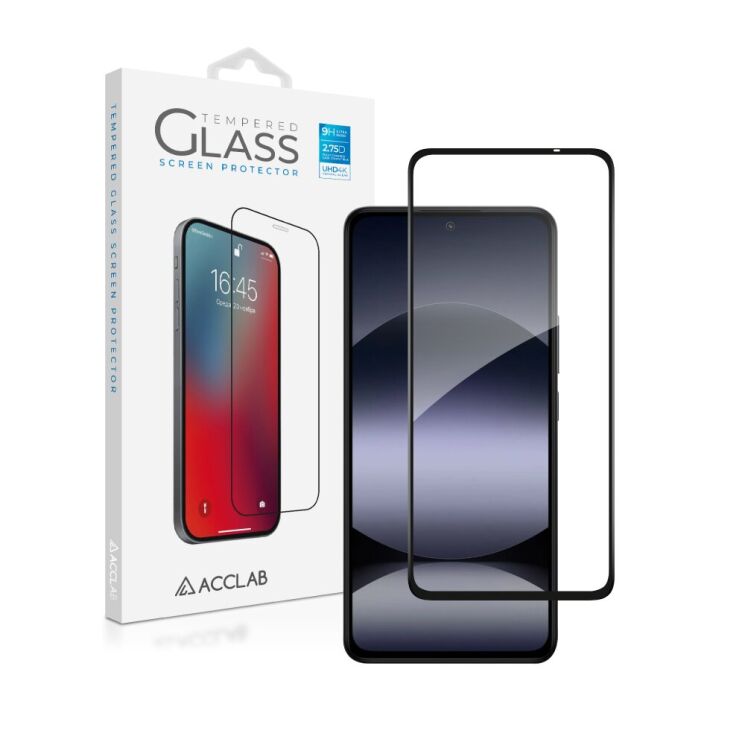 Защитное стекло ACCLAB Full Glue для Xiaomi Redmi Note 14 5G - Black: фото 2 из 7