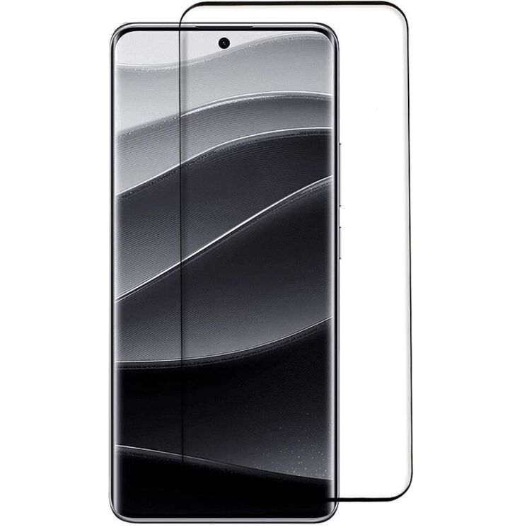 Защитное стекло Deexe Full Coverage для Xiaomi Redmi Note 14 Pro Plus - Black: фото 1 из 7