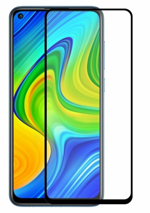 Защитное стекло ENKAY Full Glue для Xiaomi Redmi Note 9 / Redmi 10X - Black: фото 1 из 11