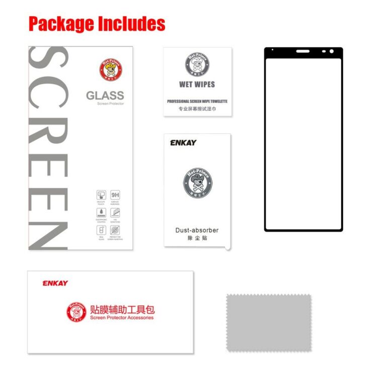 Защитное стекло HAT PRINCE Full Glue Cover для Sony Xperia 10 Plus - Black: фото 3 из 8