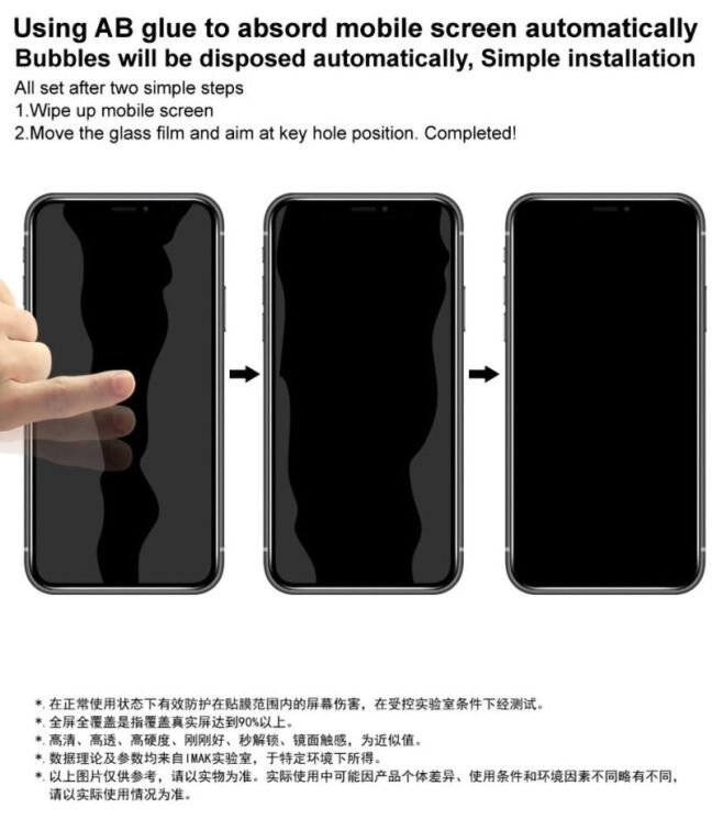 Защитное стекло IMAK 5D Pro+ Full Glue для Xiaomi Redmi Note 12S - Black: фото 7 из 8