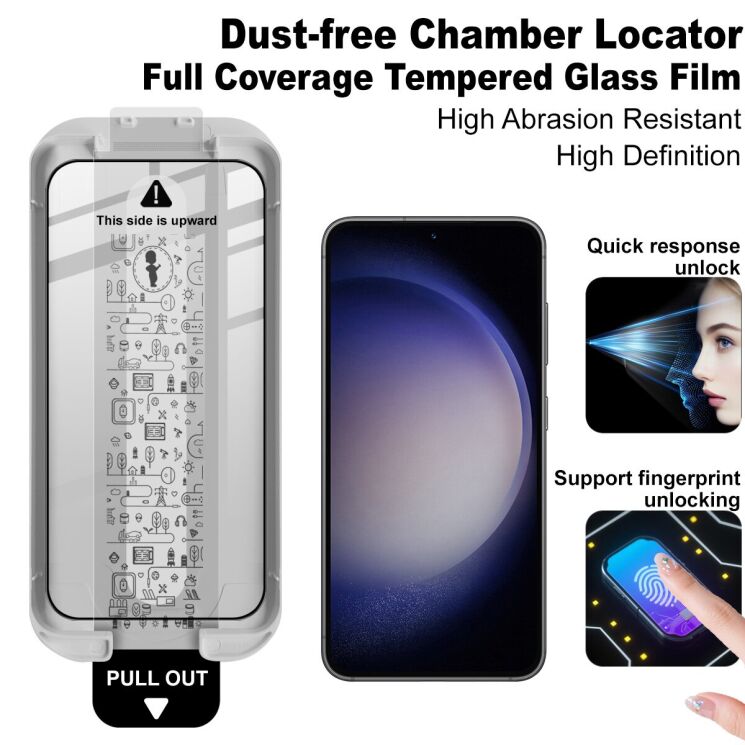 Захисне скло IMAK Easy Install Full Glue для Samsung Galaxy S22 (S901) / S23 (S911) - Black: фото 3 з 9