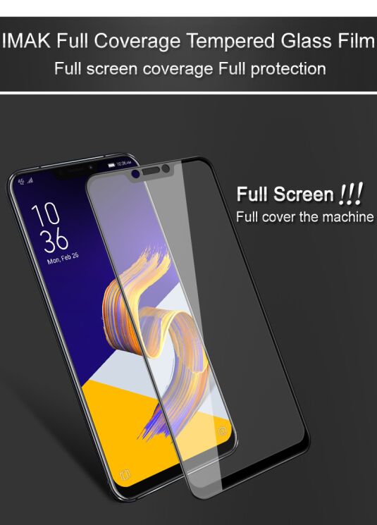 Захисне скло IMAK Full Protect для ASUS Zenfone 5 (ZE620KL) / 5z (ZS620KL) - Black: фото 3 з 7