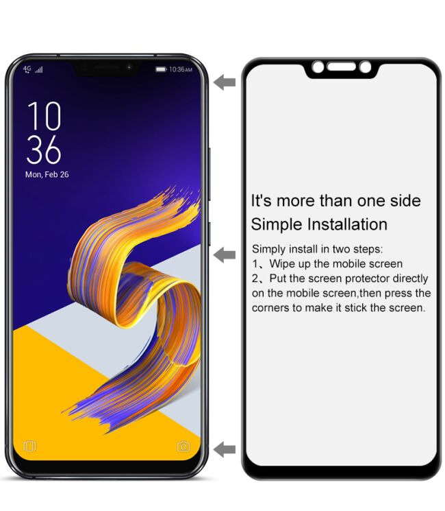Захисне скло IMAK Full Protect для ASUS Zenfone 5 (ZE620KL) / 5z (ZS620KL) - Black: фото 6 з 7